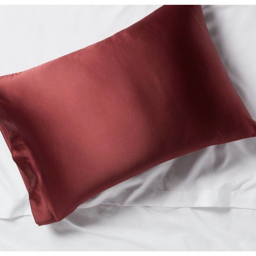 COPY - Set Of 2 New Room Essentials Standard Satin Solid Pillowcases - Red